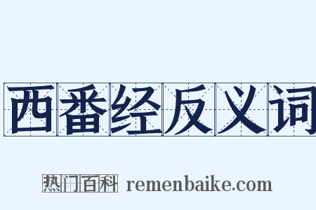 西番经反义词是什么意思的图片